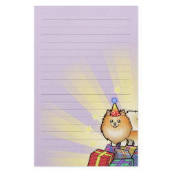 Birthday Pomeranian stationery