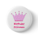 Birthday princee (Polka Dot) buttons