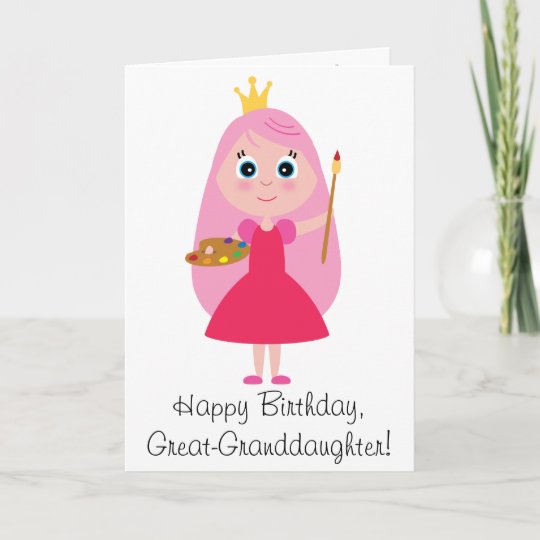 1st Birthday Great Granddaughter Greeting Card Zazzle