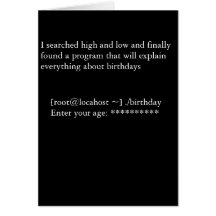 Birthday Program Cards