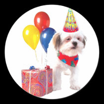 birthday pup sticker stickers