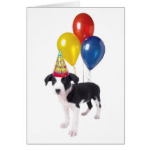 birthday puppy greeting card
