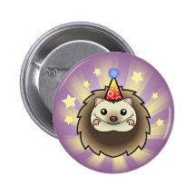 Birthday Pygmy Hedgehog Buttons