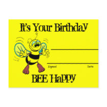 Birthday Recognition Award postcards by malibuitalian Birthday Recognition Award postcards