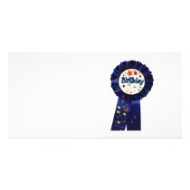 Birthday rosette photo card template