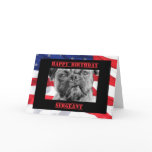 Birthday Sergeant Military Soldier U.S. Flag & Dog Card