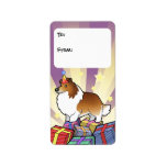 Birthday Shetland Sheepdog / Collie Gift Tags Personalized Address Label
