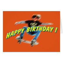 Birthday Skateboarding Card 2