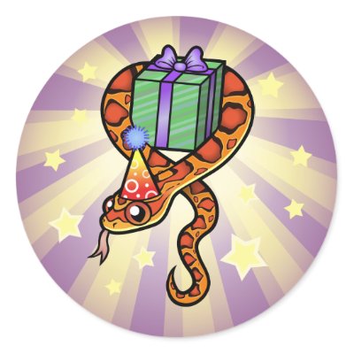 Birthday Snake Sticker