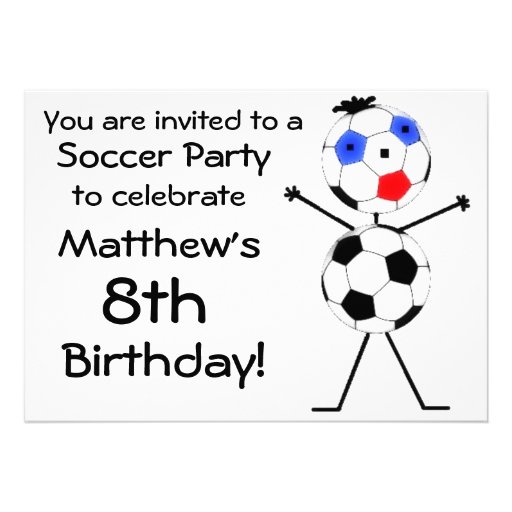 Birthday Soccer Party Invitation