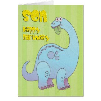 Birthday Son Blue Dinosaur Cards