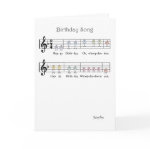 BIRTHDAY SONG GREETING CARD