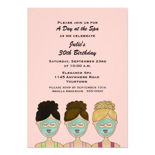 Birthday Spa Invitation