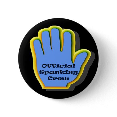 Birthday Spanking Crew Party Button by birthday_gifts