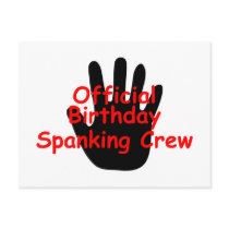 Birthday Spanking Crew postcards by CelebrationZazzle Birthday Spanking Crew postcards