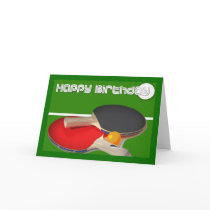 Birthday sport Ping Pong Table Tennis cards by moonlake Birthday sport Ping Pong Table Tennis cards