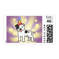 Birthday Staffordshire Bull Terrier Postage Stamps