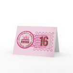 Birthday Stamp 16 Card