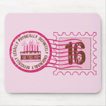 Birthday Stamp 16 Mousepad