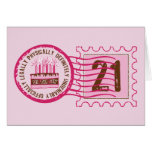 Birthday Stamp 21 Card