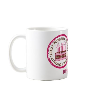 Birthday Stamp 21 Mug Custom by pinkinkart
