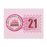 Birthday Stamp 21 Postcard