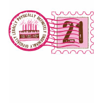 Birthday Stamp 21 T-shirt