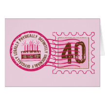 Birthday Stamp 40 Card