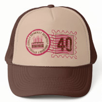 Birthday Stamp 40 Hat