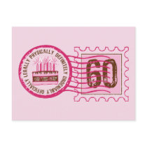 Birthday Stamp 60 Postcard