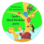 Birthday stickers: Jungle Party