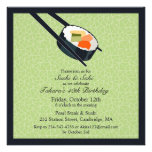 Birthday Sushi Party Flat Invitation