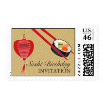 Birthday Sushi Party Medium Postage