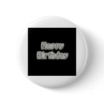 birthday text black and silver buttons by partypassion birthday text black and silver buttons