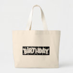 Birthday text canvas bags