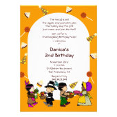 Birthday Thanksgiving Children's Party Invitation