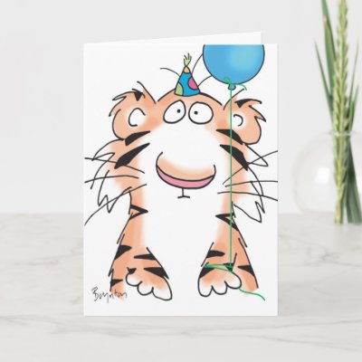 BIRTHDAY TIGER GREETING CARD