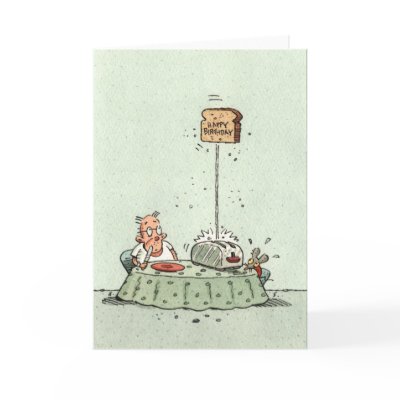 Birthday Toast Greeting Cards by elwoodhsmith