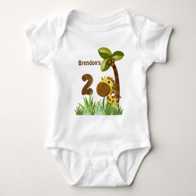 Birthday Tots Giraffe Birthday Tshirts