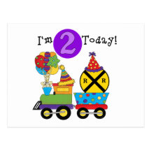 Birthday Train 2nd Birthday T-shirts and Gifts Postcards