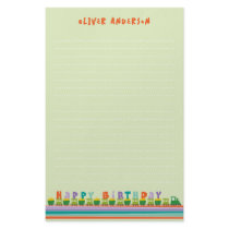 Birthday Train Kid Personal / Thank You Stationery
