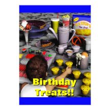 Birthday Treats Party Invite
