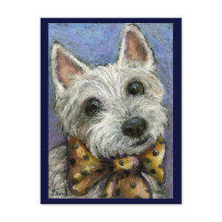 Birthday westie postcard postcard