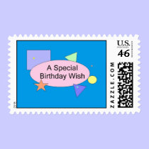 Birthday Wish Postage stamps