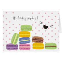 Birthday Wishes - Macaroons Design Greeting Card