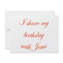 Birthday with Jesus invitations