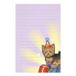 Birthday Yorkshire Terrier (short hair no bow) Stationery