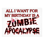 Birthday Zombie Apocalypse Cards