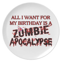 Birthday Zombie Apocalypse Dinner Plates