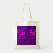 Birthdays Christmas Parties Beautiful Goddaughter Canvas Bags